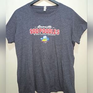 Amarillo Sod Poodles Minor League Baseball Gray T-Shirt Women's/Ladies XL